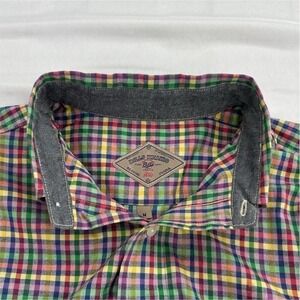 Bills Khakis Men's Check Cotton Button-Up Shirt Multicolor Long Sleeve Size M